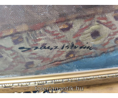 Szász István (Készülődés) akt festmény