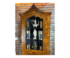 Restaurált Barokk intarziás vitrin, könyvszekrény.