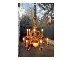 Sárgaréz nagypolgári lakásba való csillár