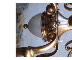 Sárgaréz nagypolgári lakásba való csillár