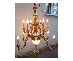 Sárgaréz nagypolgári lakásba való csillár