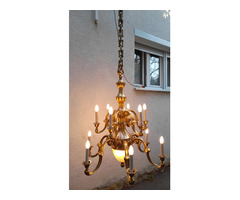 Sárgaréz nagypolgári lakásba való csillár