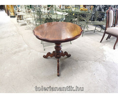 Kerek póklábú neobarokk szalon asztal