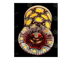 Bécsi rózsás biedermeier talpas kehely