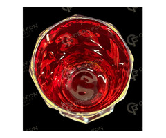 „Emlékül” feliratos biedermeier talpas kehely