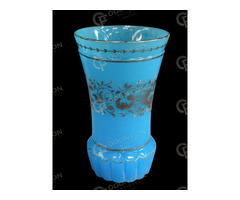 Biedermeier kék pohár