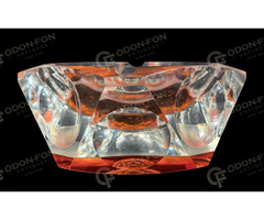 Mid-century hamutartó színtelen–narancssárga