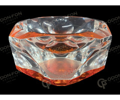 Mid-century hamutartó színtelen–narancssárga