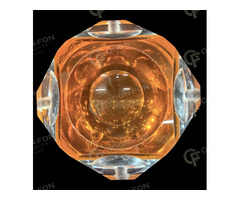 Mid-century hamutartó színtelen–narancssárga