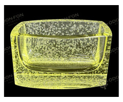 Mid-century mézsárga, ellipszis alakú asztali tartó