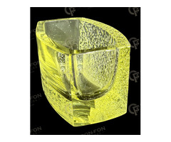 Mid-century mézsárga, ellipszis alakú asztali tartó