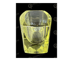 Mid-century mézsárga, ellipszis alakú asztali tartó