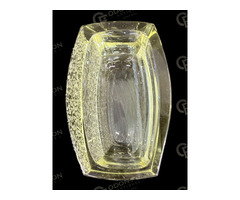 Mid-century mézsárga, ellipszis alakú asztali tartó