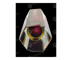 Színtelen–sárga–bíbor üvegváza