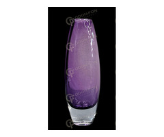 Lila/színtelen mid-century váza