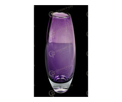 Lila/színtelen mid-century váza