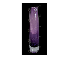 Lila/színtelen mid-century váza