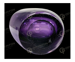 Lila/színtelen mid-century váza