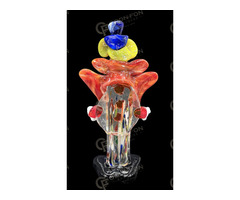 Kék sapkás, álló bohóc figura – kisplasztika