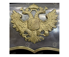 Osztrák–magyar lovassági tiszti ezüst töltény-, patrontáska (kartus) vállszíjjal