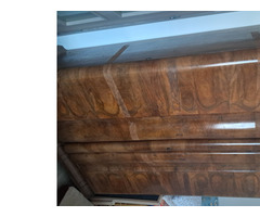 1930-as Art Deco dió furnér ruhásszekrény / vintage gardrób