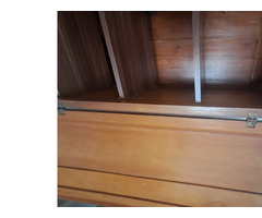 1930-as Art Deco dió furnér ruhásszekrény / vintage gardrób