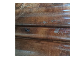 1930-as Art Deco dió furnér ruhásszekrény / vintage gardrób