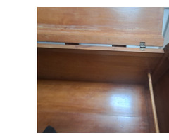 1930-as Art Deco dió furnér ruhásszekrény / vintage gardrób