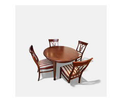 Gyönyörű Antik stílusú Barokk étkező 4 db kárpitozott faragott támlás székkel!