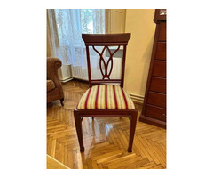 Gyönyörű Antik stílusú Barokk étkező 4 db kárpitozott faragott támlás székkel!