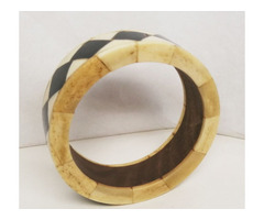 Egzotikus csont, és szaru karperec Indiából