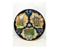 Asztali, fali dísztányér Luxembourg. Echternach nevezetességeivel