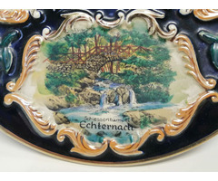 Asztali, fali dísztányér Luxembourg. Echternach nevezetességeivel