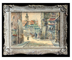 Fiákeres utca jelenet