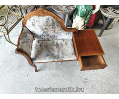 Neobarokk telefonos ülőge virágmintás gobelin kárpittal