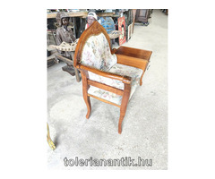 Neobarokk telefonos ülőge virágmintás gobelin kárpittal