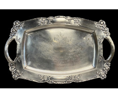 Szecessziós ezüst tálca