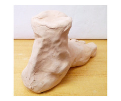 Lábfej tanulmány terrakotta absztrakt kézműves szobor