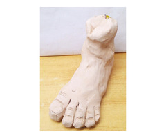 Lábfej tanulmány terrakotta absztrakt kézműves szobor