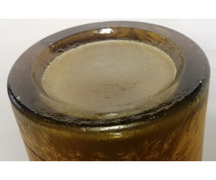 Nagyméretű borostyán-sárga színekben pompázó kézműves váza