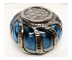 Mécsestartó Üveg fúvott pántolt váza Indiából