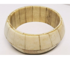 Retro csontlapokból összeállított karperec Indiából