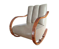 Különleges Jindrich Halabala art deco fotel Hintafotel.