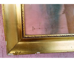 Régiség műtárgy. Végh Gyula festménye: Egzotikus szépség dús hajkoronával