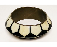 Különleges egzotikus csontkarperec Indiából, egyedi kézműves munka