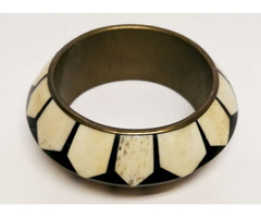 Különleges egzotikus csontkarperec Indiából, egyedi kézműves munka