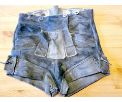 Tiroli bőrgatya, eredeti antik Osztrák népviselet, gyűjteménybe való darab, gyerek méret