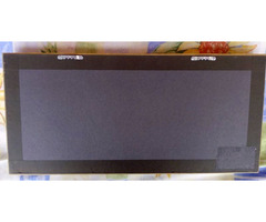 Hosszúkás falikép páros, a napnyugta fényeivel, masszív aranyozott fakeretben.