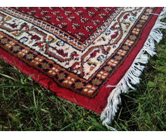 Antik, régiség: Iráni Bidjar Herati mintás kézi csomózású gyapjú futószőnyeg, Ritkaság