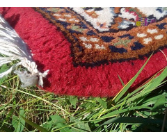 Antik, régiség: Iráni Bidjar Herati mintás kézi csomózású gyapjú futószőnyeg, Ritkaság